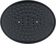 Ansicht von unten des ovalen WMF Flavour Bräters 33x26cm mit genoppter Struktur und zwei Schrauben.