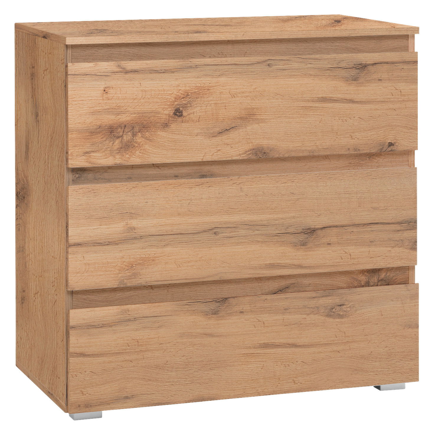 Z2 Kommode IMAGE Holzkommode mit drei Schubladen, seitliche Perspektive