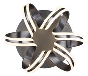 Moderne Deckenleuchte KUNI mit geschwungenem Design, von oben betrachtet.