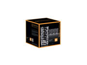 Verpackung des Longdrinkglas-Sets Bossa Nova mit vier Gläsern, perspektivisch von vorne rechts fotografiert.