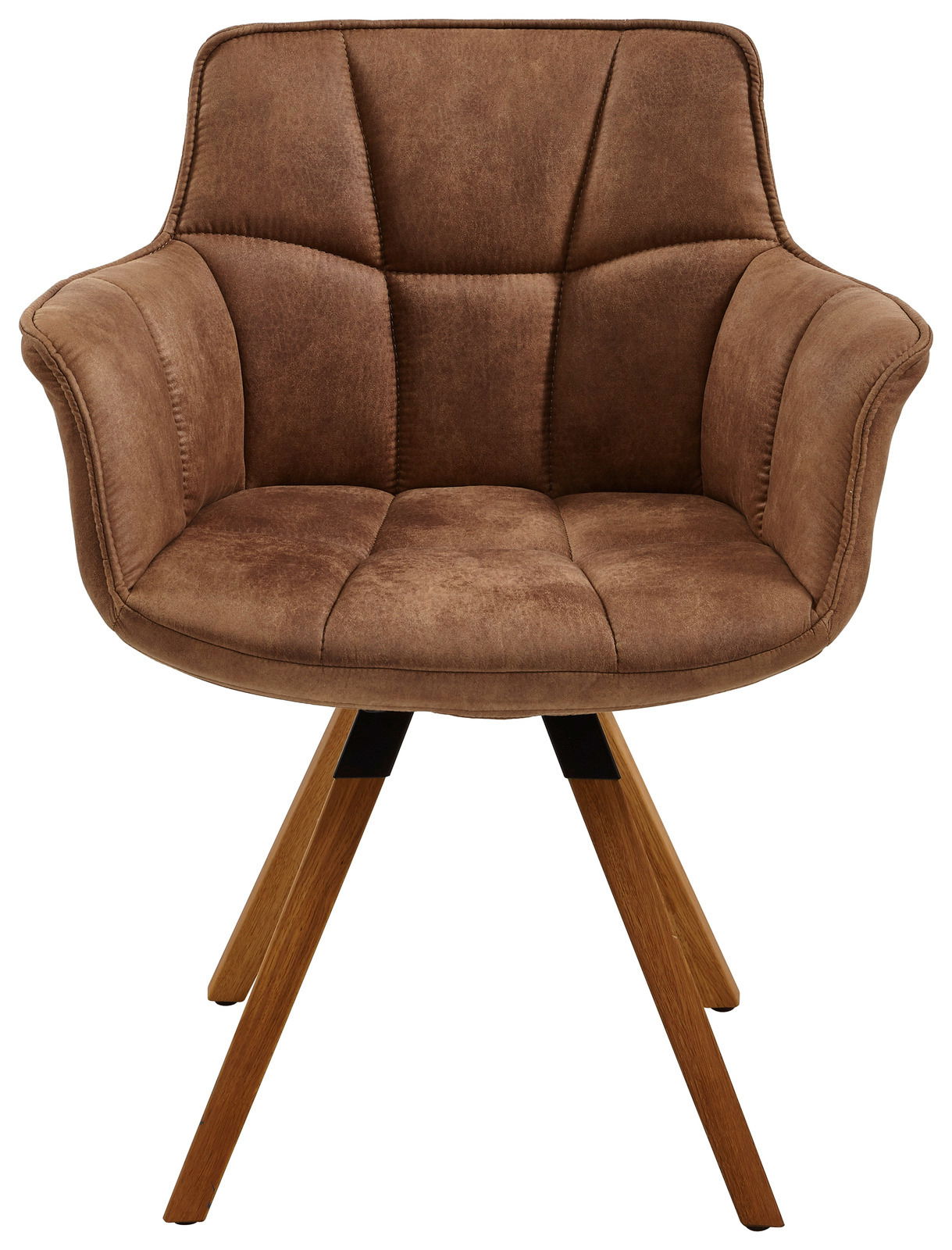 Musterring Sessel MR TAMINA Brauner Sessel mit gepolstertem Sitz und Rückenlehne, Holzbeine, Frontalansicht