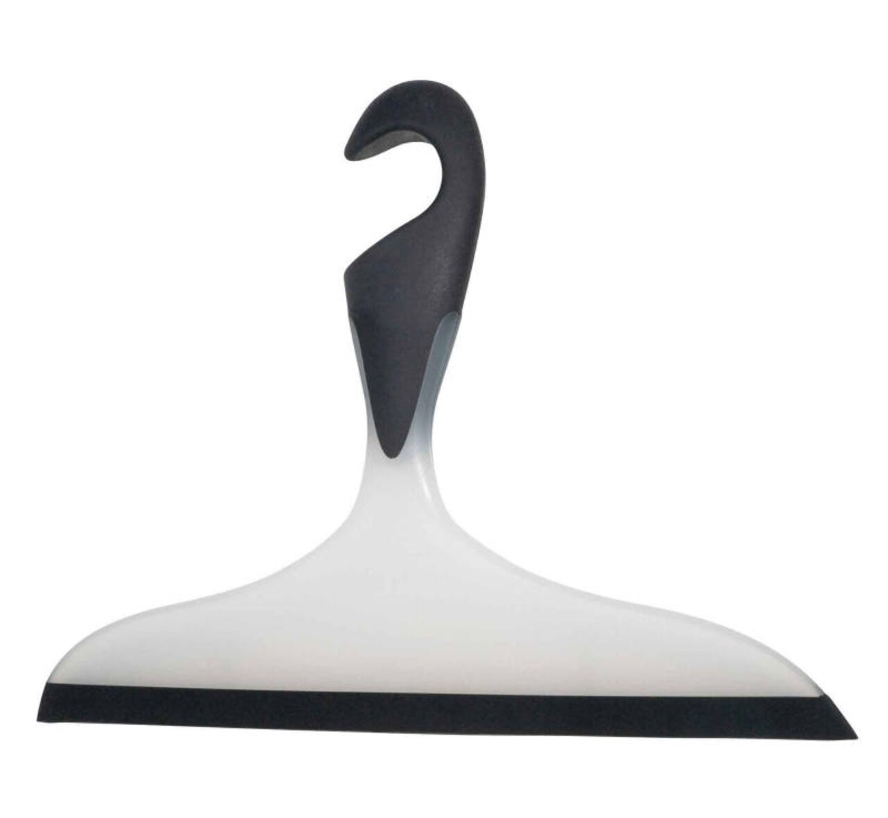 Badezimmerwischer mit ergonomischem Griff und Haken, Vorderansicht