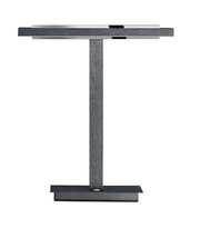 Moderne LED-Tischleuchte BEN in minimalistischer Frontansicht mit rechteckigem Design und dunklem Finish.