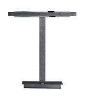 Moderne LED-Tischleuchte BEN in minimalistischer Frontansicht mit rechteckigem Design und dunklem Finish.