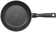 Pfanne mit schwarzer Antihaftbeschichtung und ergonomischem Griff, Draufsicht