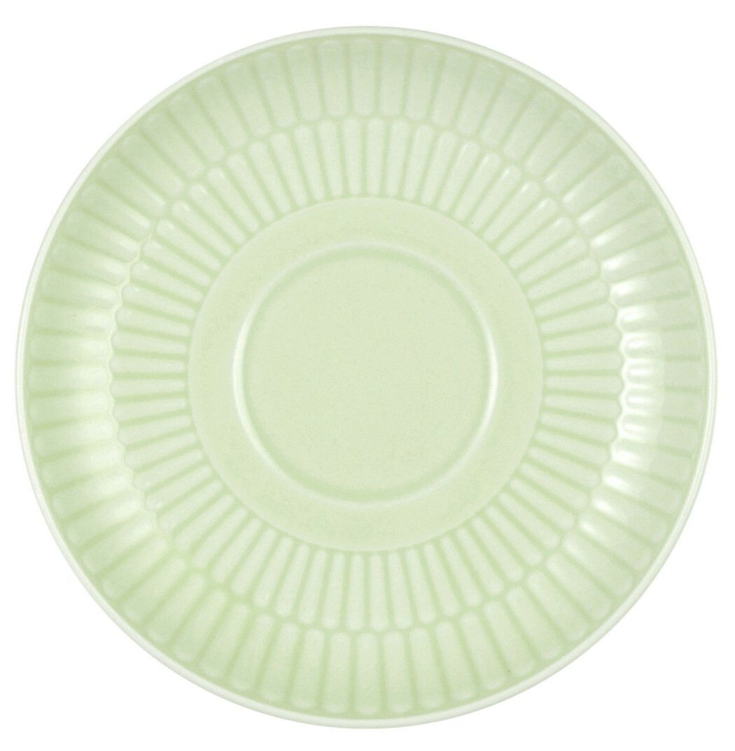 Kleine Kombi-Untertasse 12 cm in hellem Grün, Draufsicht