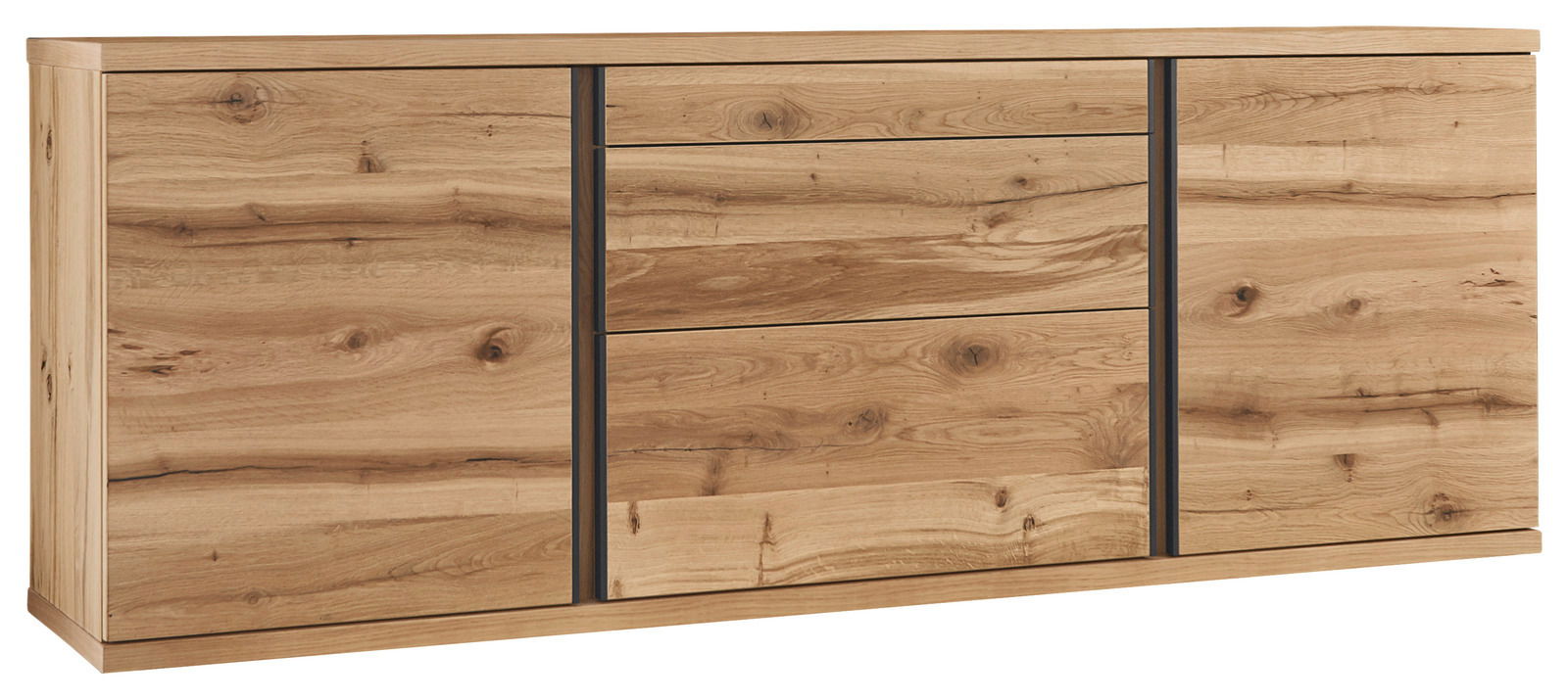 Holz-Sideboard mit natürlicher Maserung, Frontansicht