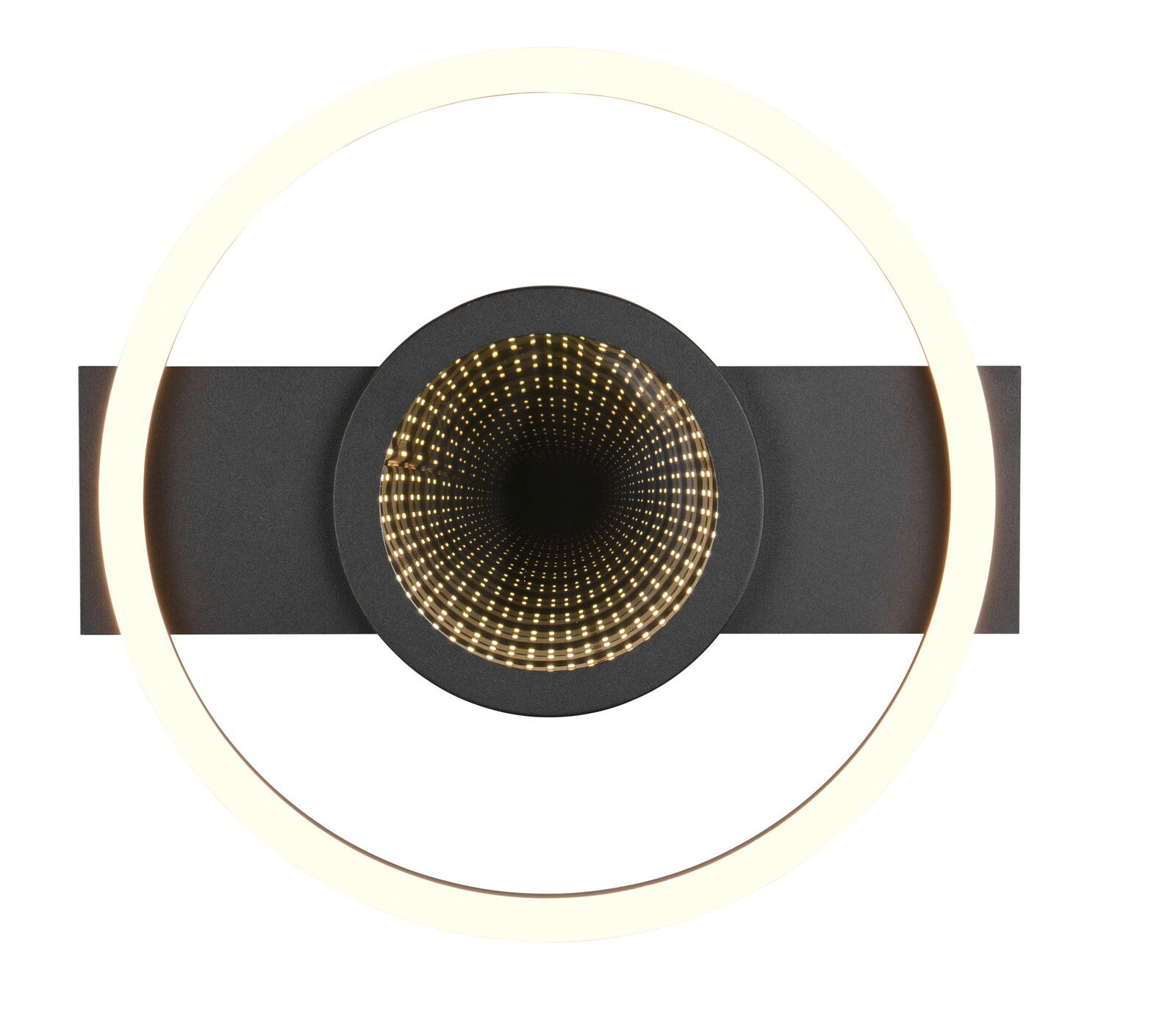 Moderne Deckenleuchte mit kreisförmigem LED-Design, Ansicht von vorne