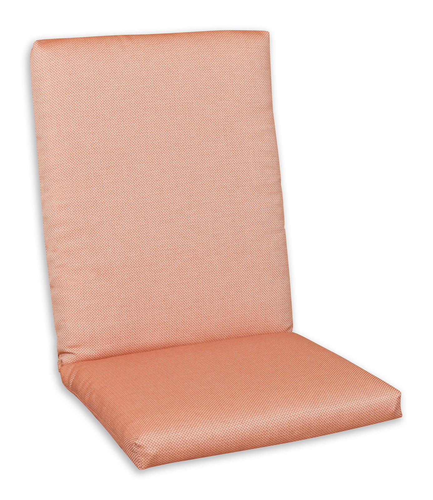 Mittellehnerauflage in einem warmen Orangeton, seitliche Perspektive