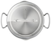 Topfset Duetto 4-tlg. von oben mit Edelstahlgriff und Glasdeckel