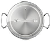 Topfset Duetto 4-tlg. von oben mit Edelstahlgriff und Glasdeckel