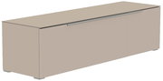 TV-Lowboard in Beige aus seitlicher Perspektive