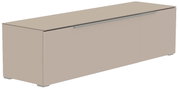 TV-Lowboard in Beige aus seitlicher Perspektive