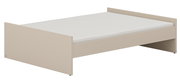 Bodenbett in Beige aus seitlicher Perspektive