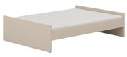 Bodenbett in Beige aus seitlicher Perspektive