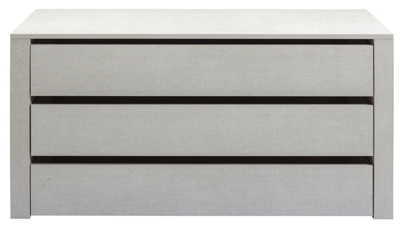 Schubkasteneinsatz mit drei Schubladen, frontale Ansicht