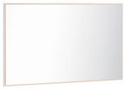 Rechteckige weiße Schreibtafel/Whiteboard mit hellbeigem Rahmen, freigestellt auf weißem Hintergrund, frontal in leichter Schrägansicht von vorne