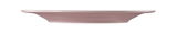 Seitenansicht eines runden Frühstückstellers, 23 cm, in Rosa.