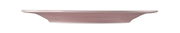 Seitenansicht eines runden Frühstückstellers, 23 cm, in Rosa.