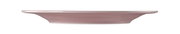 Seitenansicht eines runden Frühstückstellers, 23 cm, in Rosa.