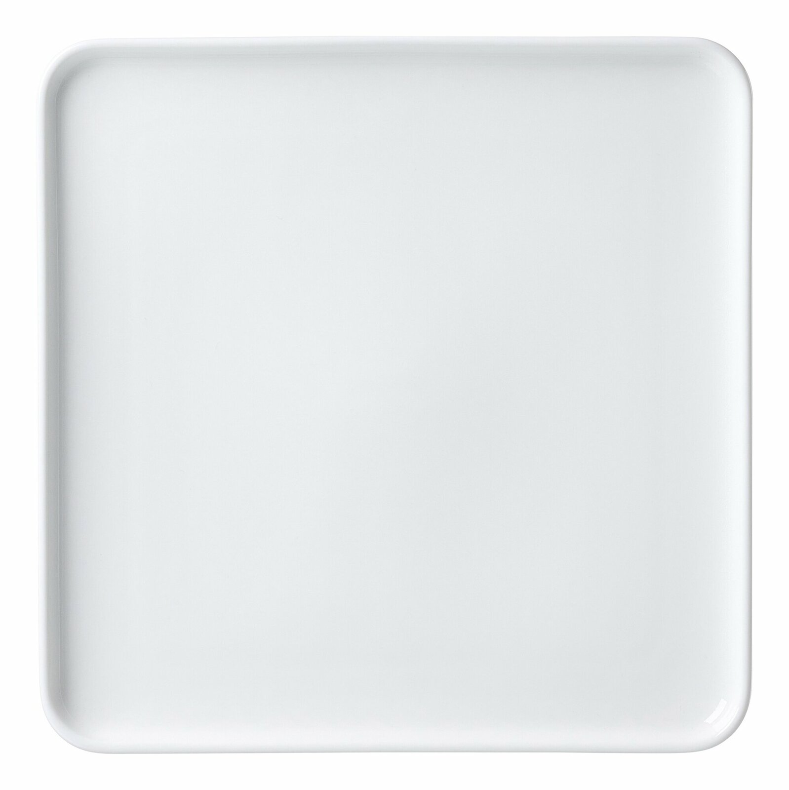 Quadratische weiße Platte, Draufsicht