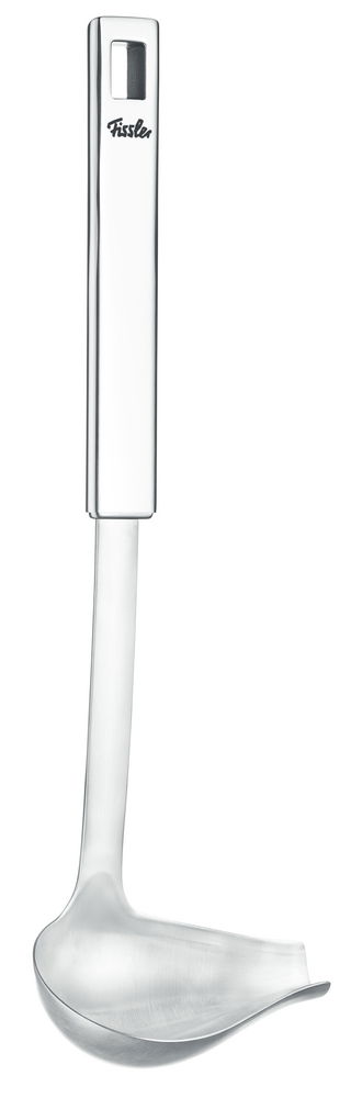 Saucenlöffel aus Edelstahl, seitliche Ansicht