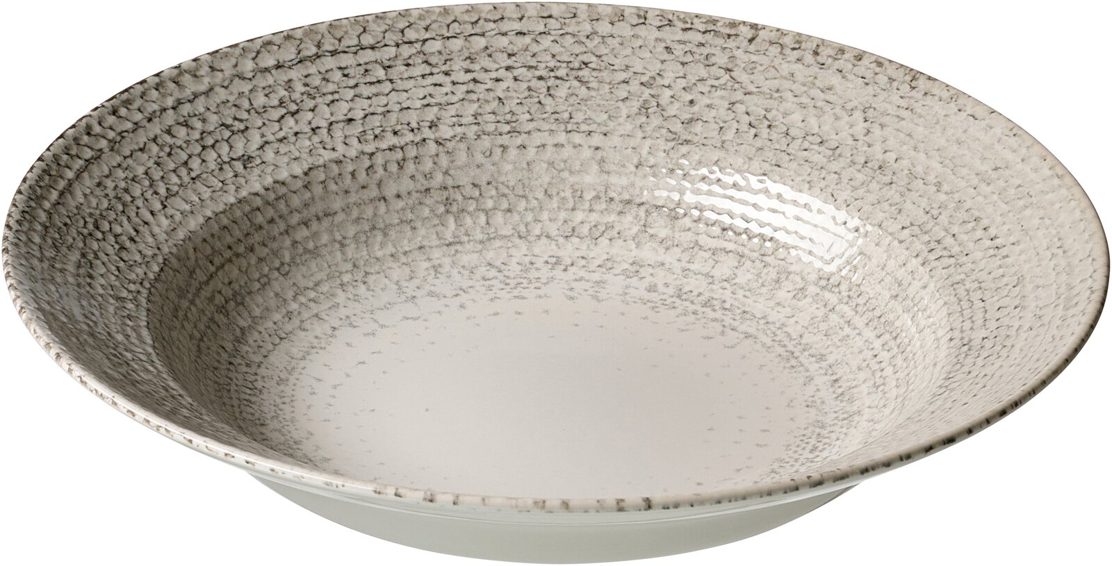 Pastateller 29cm mit strukturierter Oberfläche, seitliche Perspektive