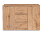 Kommode aus Holz in natürlicher Eichenoptik, frontal betrachtet