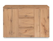 Kommode aus Holz in natürlicher Eichenoptik, frontal betrachtet