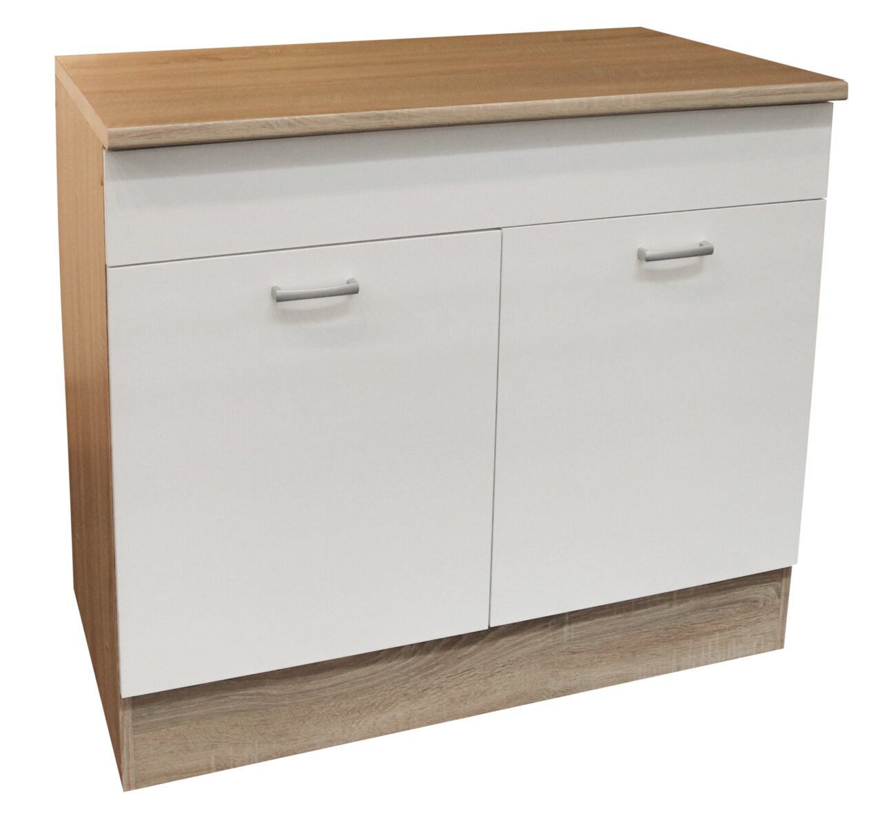 Yourkitchen Spülenunterschrank ANDY Spülenunterschrank mit zwei Türen, Holzoptik, Frontansicht