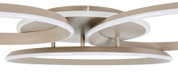 Moderne LED-plafondlamp in beige met meerdere cirkelvormige elementen, zijaanzicht