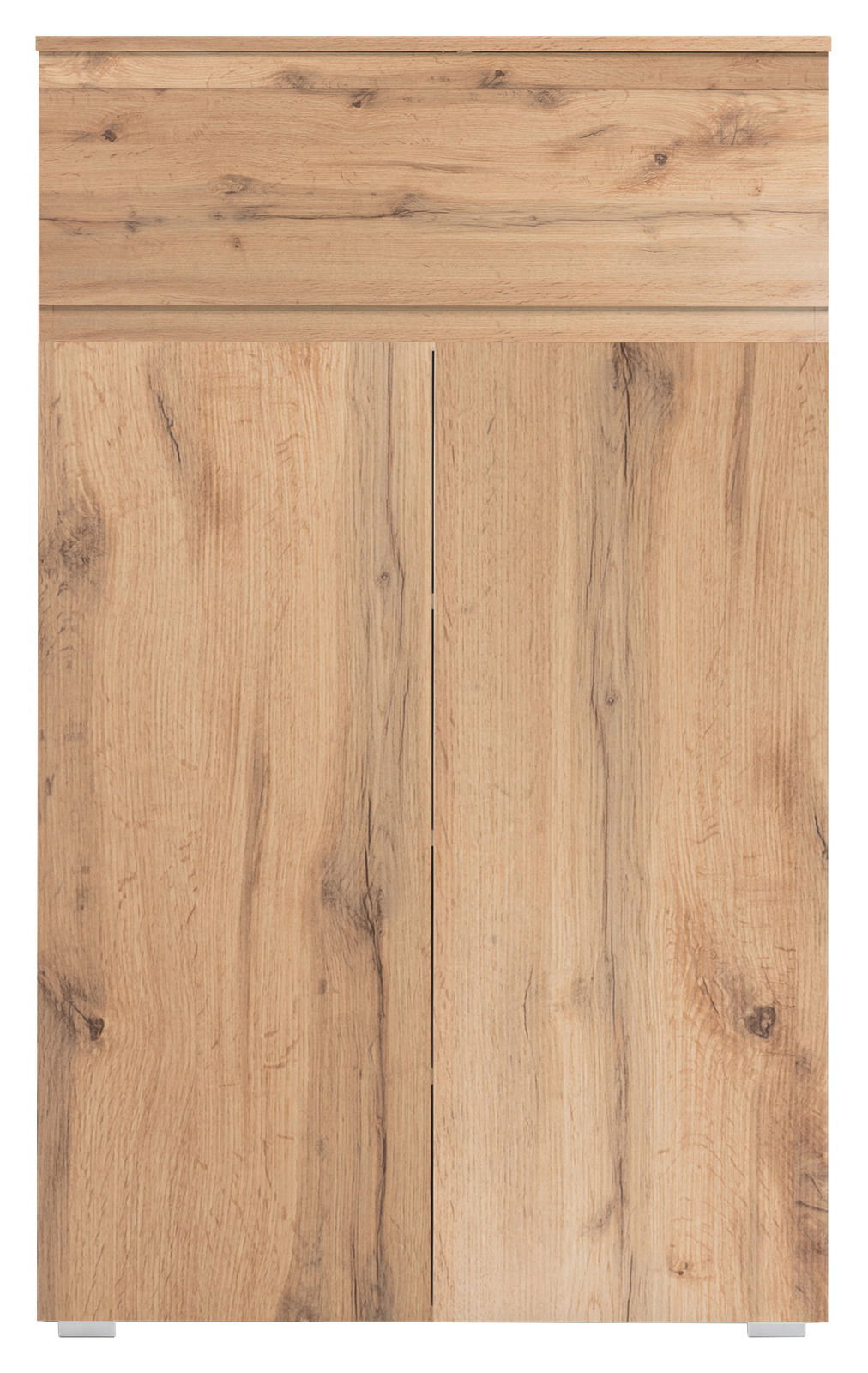 Kommode aus Holz in natürlicher Holzoptik, frontale Ansicht