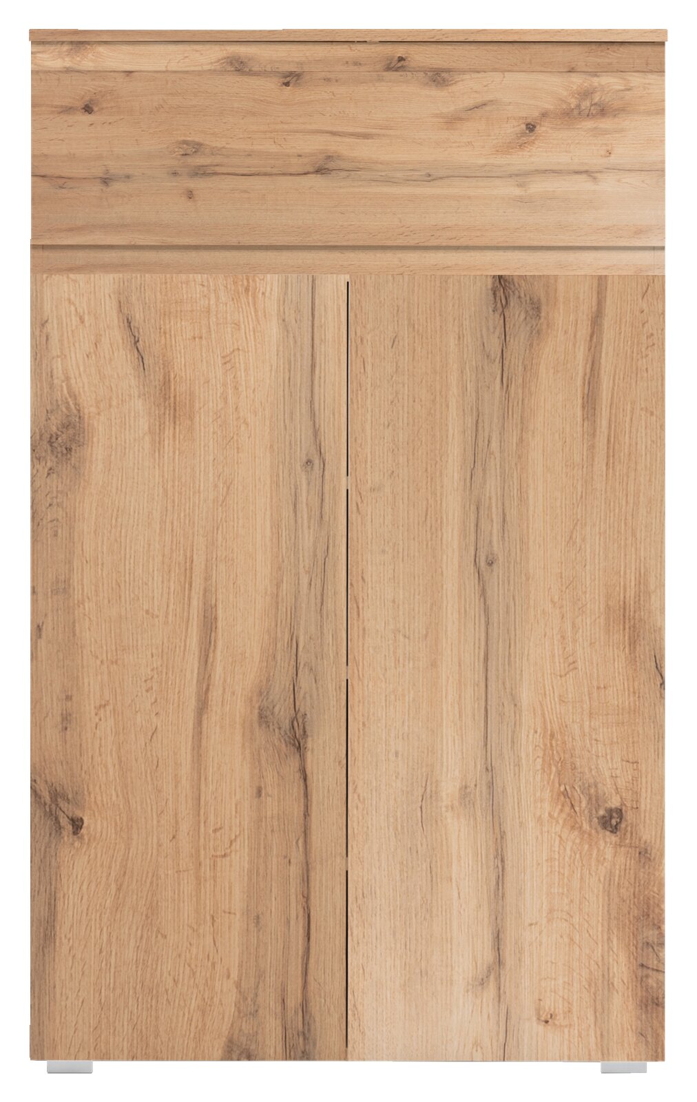 Kommode aus Holz in natürlicher Holzoptik, frontale Ansicht