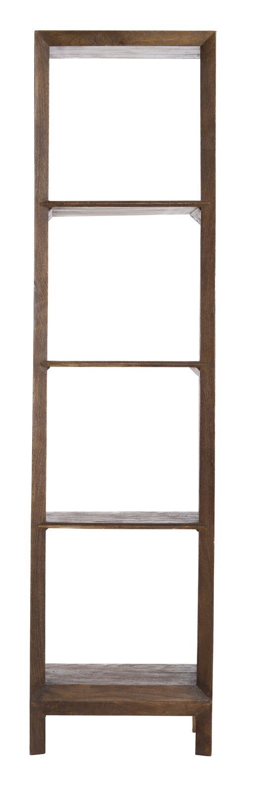 Standregal aus Holz mit vier Regalböden, frontal abgebildet.