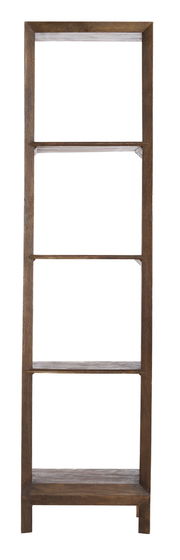 Standregal aus Holz mit vier Regalböden, frontal abgebildet.