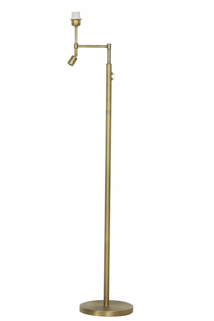 Staande lamp MONTANA in goudkleur, zijaanzicht