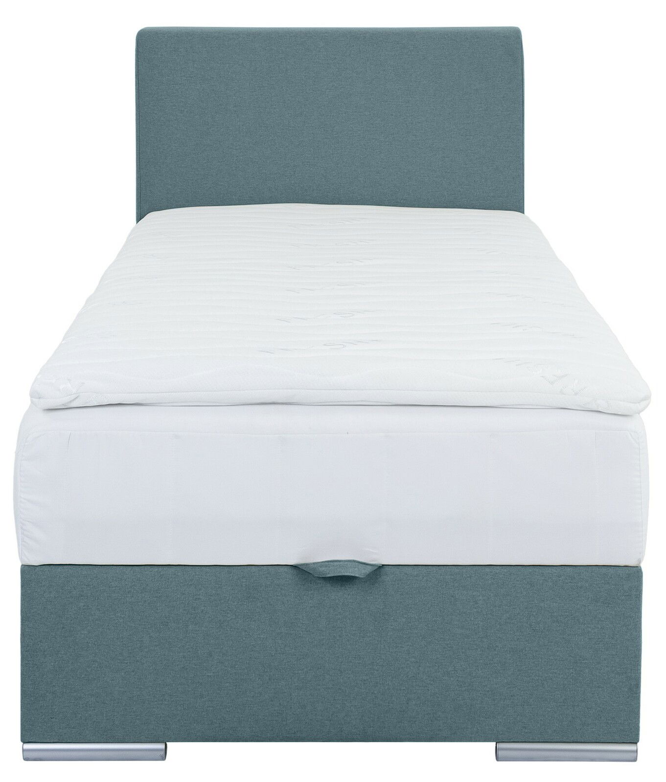Boxbett 90 in blauer Farbe, Vorderansicht