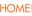 Logo der Marke HOME by Smedbo in orangefarbener Schrift auf weißem Hintergrund, frontal betrachtet.