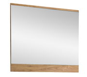 Rechteckiger Spiegel mit Holzrahmen, Perspektive leicht von der Seite