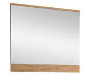 Rechteckiger Spiegel mit Holzrahmen, Perspektive leicht von der Seite