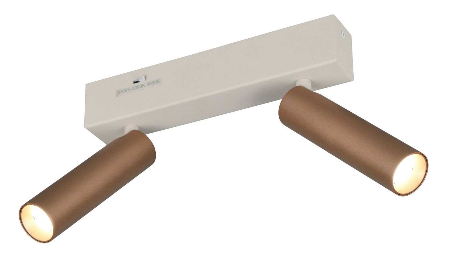 Trio Leuchten Strahler AMBALA Zweiflammiger Strahler in Bronzeoptik, seitliche Perspektive