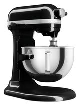Schwarze Küchenmaschine Heavy Duty 5,2L, seitliche Perspektive