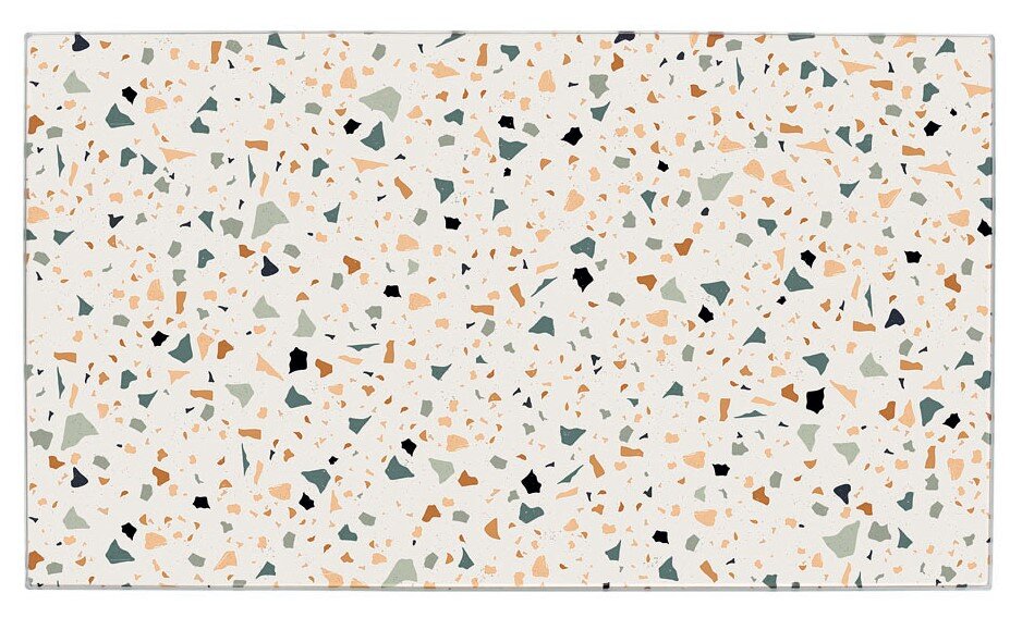 Zeller Present Herdabdeck-/Schneideplatten-Set Herdabdeck- und Schneideplatte mit buntem Terrazzo-Muster, Draufsicht