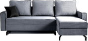 Graues Schlafsofa in L-Form mit rechter Ausrichtung, Vorderansicht