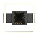 Moderne Deckenleuchte mit quadratischem Design und tiefem Lichteffekt, Ansicht von vorne