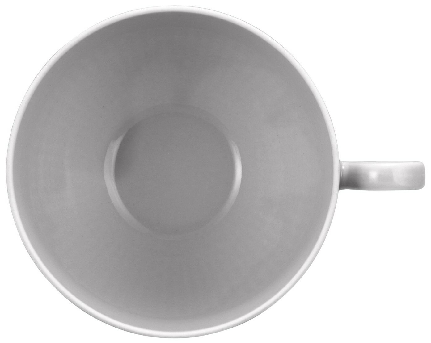 Milchkaffeeobertasse 0,35 l aus der Vogelperspektive