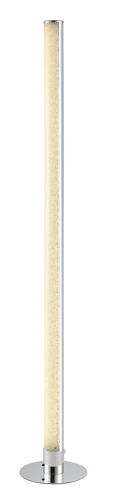 Moderne LED-Stehleuchte mit zylindrischem Design, seitliche Perspektive