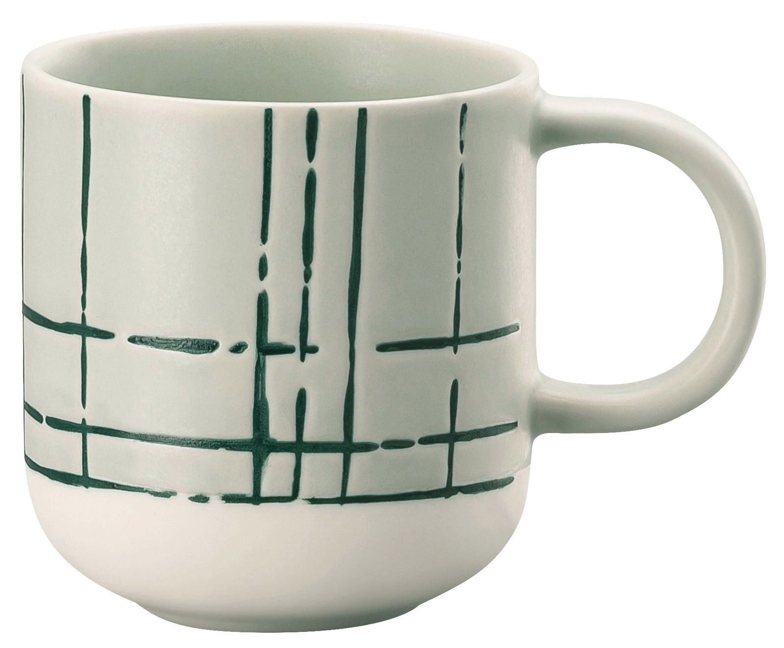 Thomas Espressotasse FUN Espresso-Obertasse mit modernem Linienmuster, seitliche Perspektive