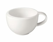 Weiße Espressotasse NewMoon 50ml, seitliche Perspektive