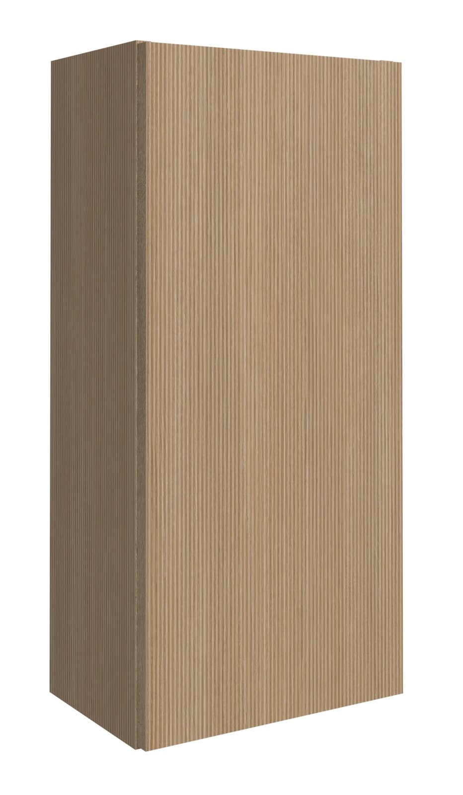 XORA Hängeschrank TOULON Hängeschrank aus Holz mit vertikaler Rillenstruktur, seitliche Perspektive